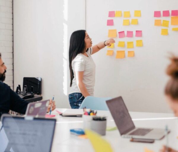 Teamwork in a meeting room working in planning