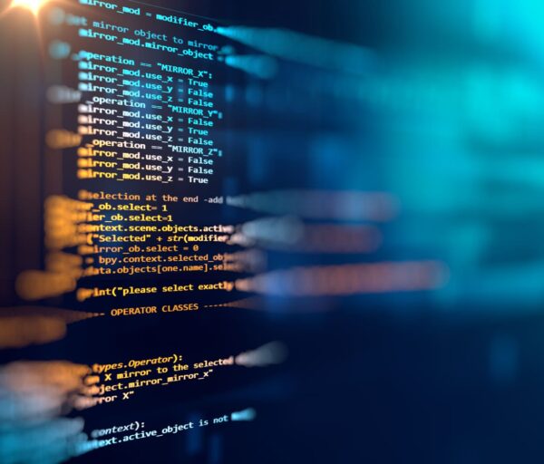 Code screen close up