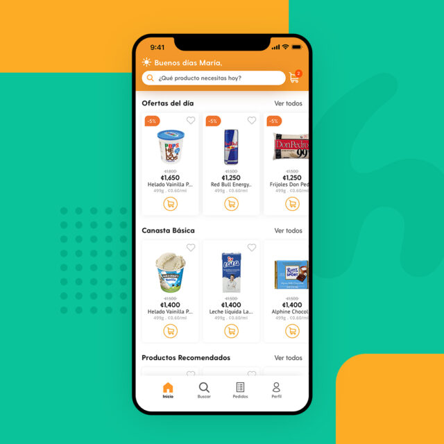 Cellphone mockup All Handy products interface