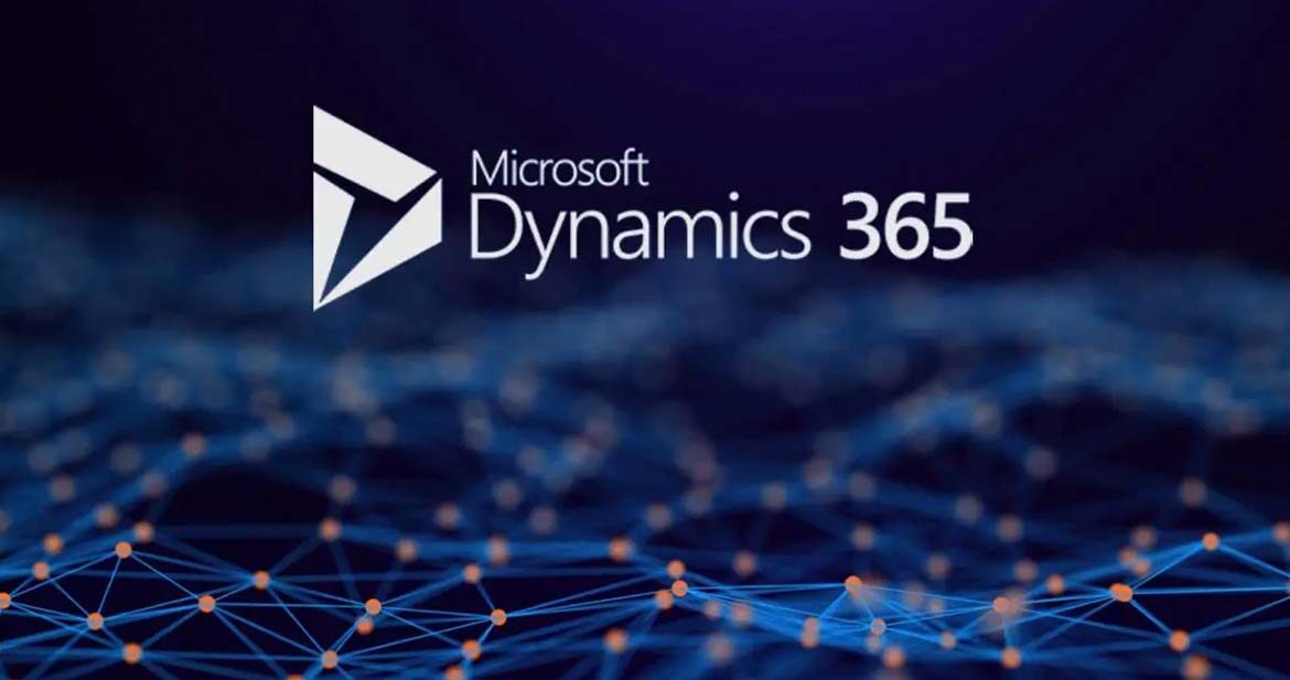 Dynamics 365 logo on blue background