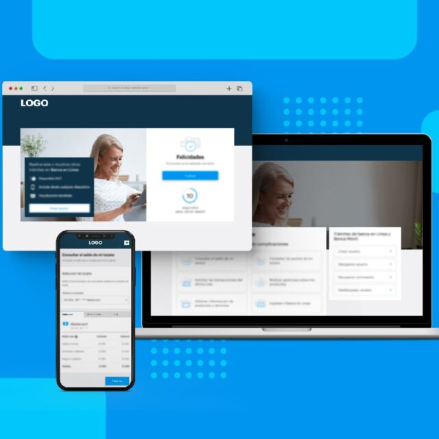 TuKiosko_portada Blured user interface digital self-service terminal in multiple screens