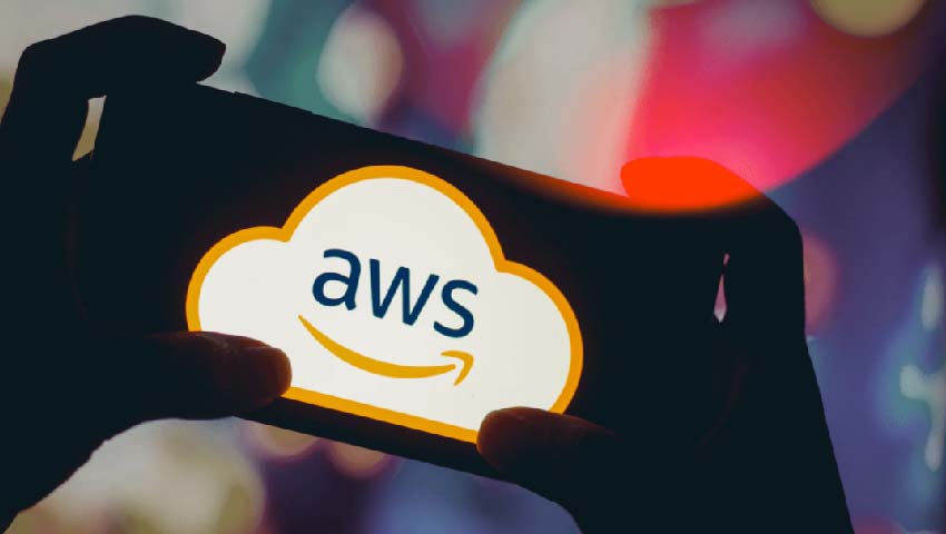 Cellphone with AWS logo