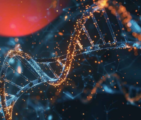 Medical technology harnesses DNA double helix with bioinformatics genetic engineering nanotechnology.