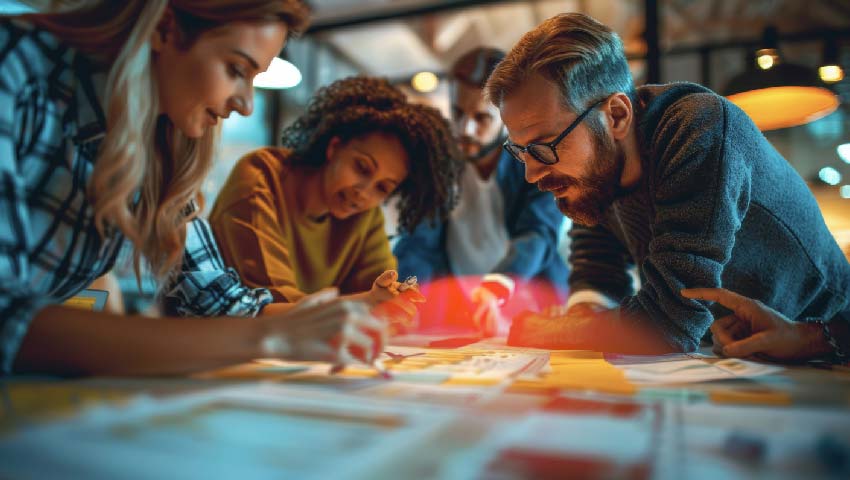 Young business people in office