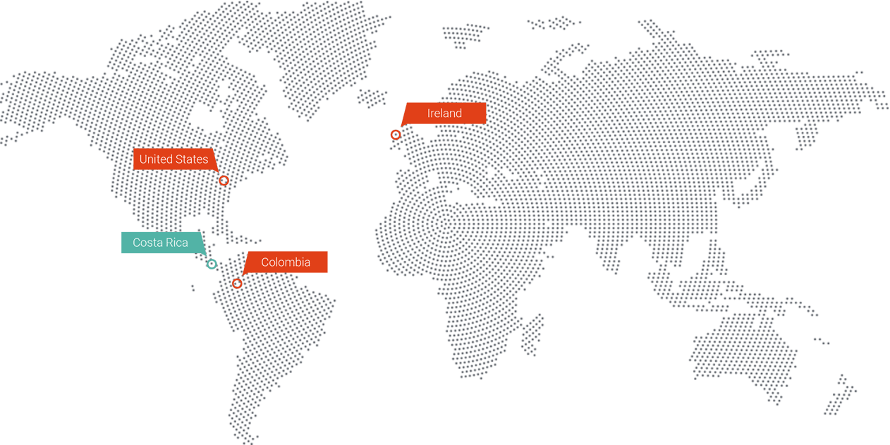 Map showing Interfaz office locations