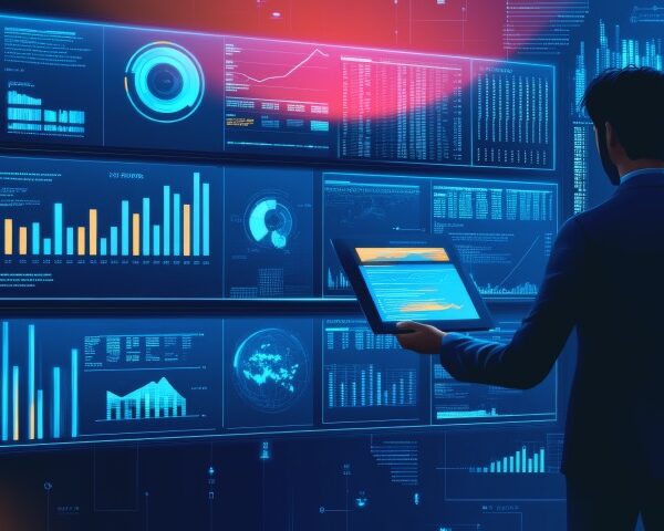 Person analyzing data