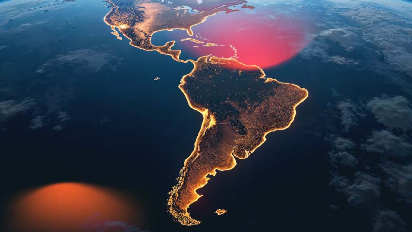 Latin America seen from space