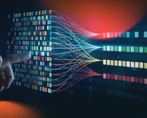 Big data analytics visualizing complex data set on touchscreen